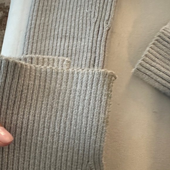 ZARA Light Gray Ribbed Crop Cardigan set - Picture 7 of 12